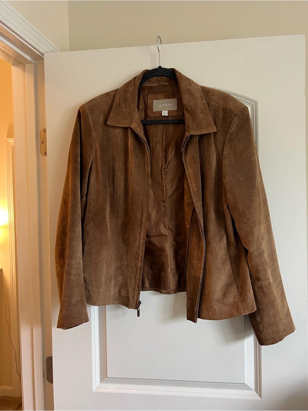 croft & barrow Brown Suede Leather Jacket